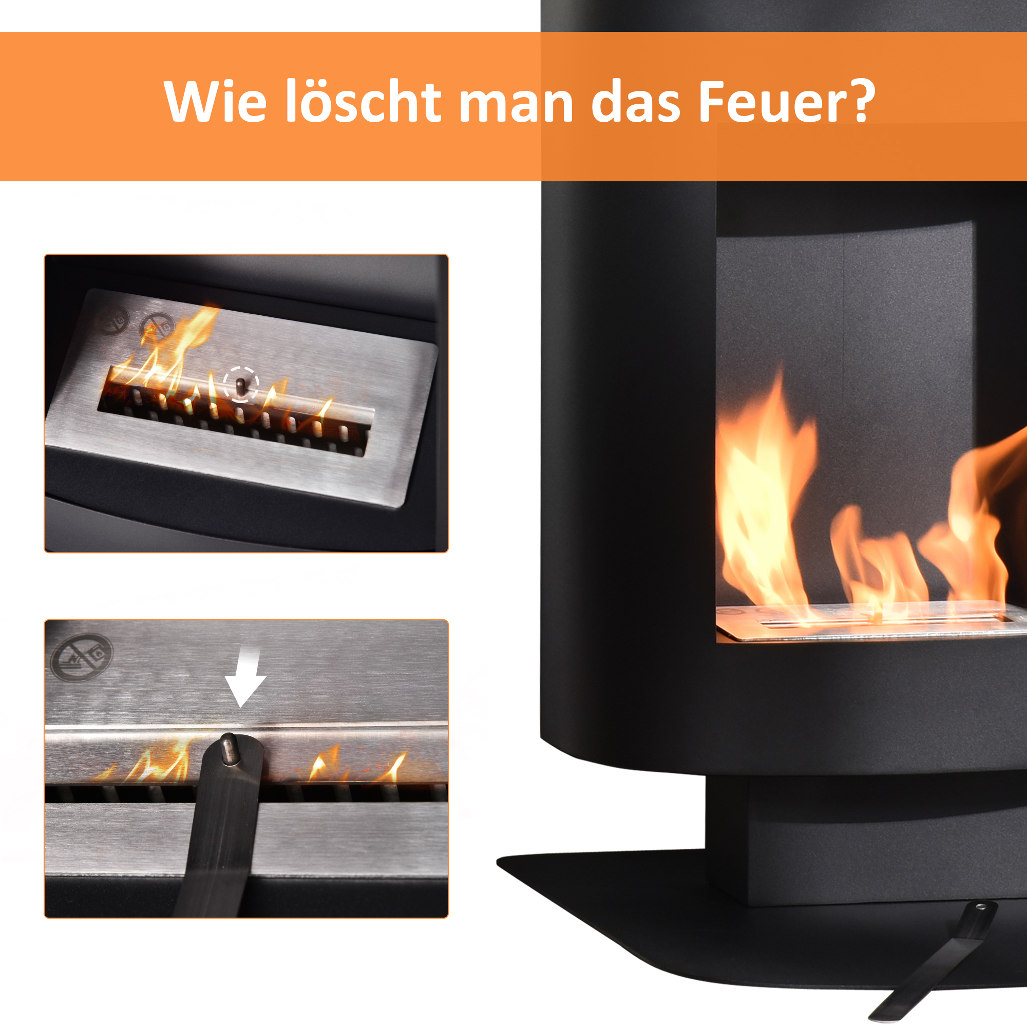 ethanol haard bio-46.5 cm x 53 cm x 65 cm