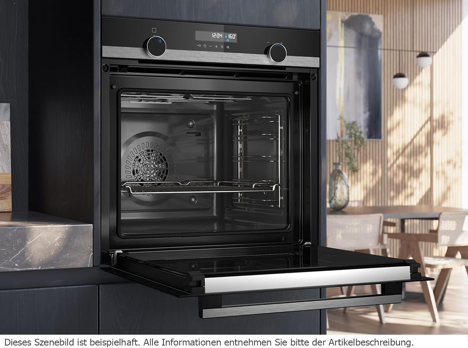 Siemens HB578GBS3, iQ500, Einbau-Backofen 60 x 60 cm, activeClean Pyrolyse Selbstreinung, TFT-Display, 3D Heißluft, Schnellaufheizung, cookControl40 Automatikprogramme, softMove, Edelstahl