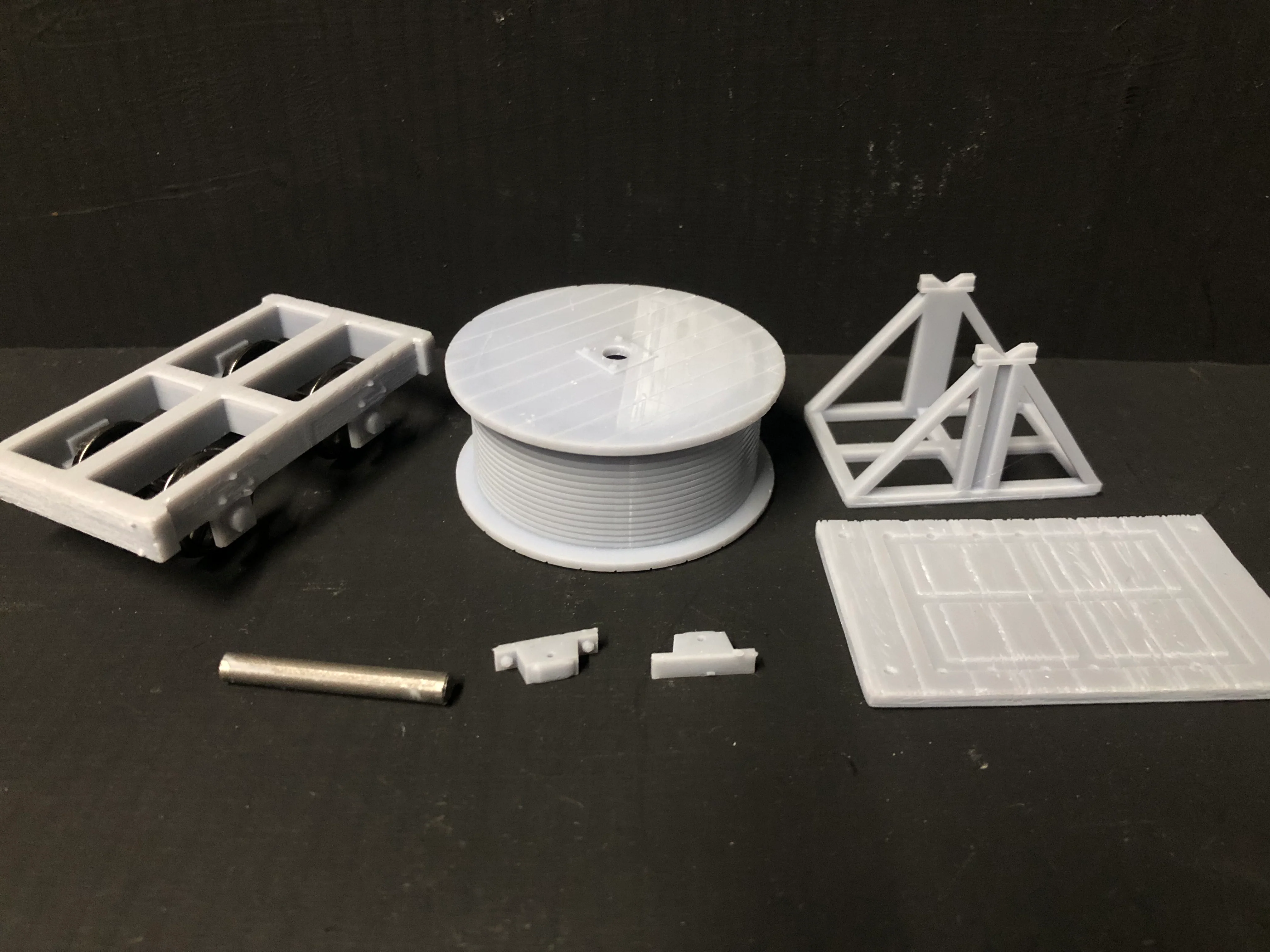 GN15 Narrow Gauge Cable Wagon with Wheels - Model Railway Freight