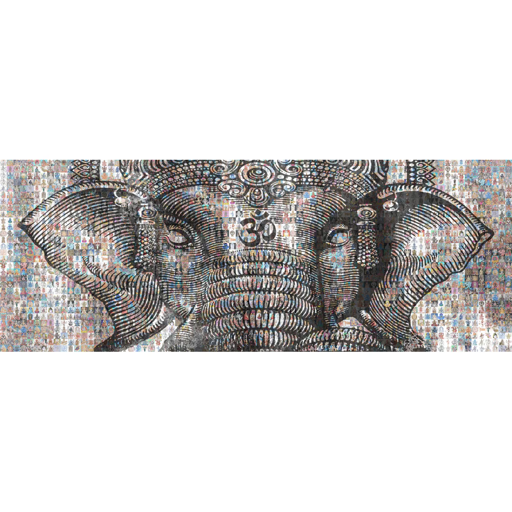 Ganesh Silhouette BW Rec