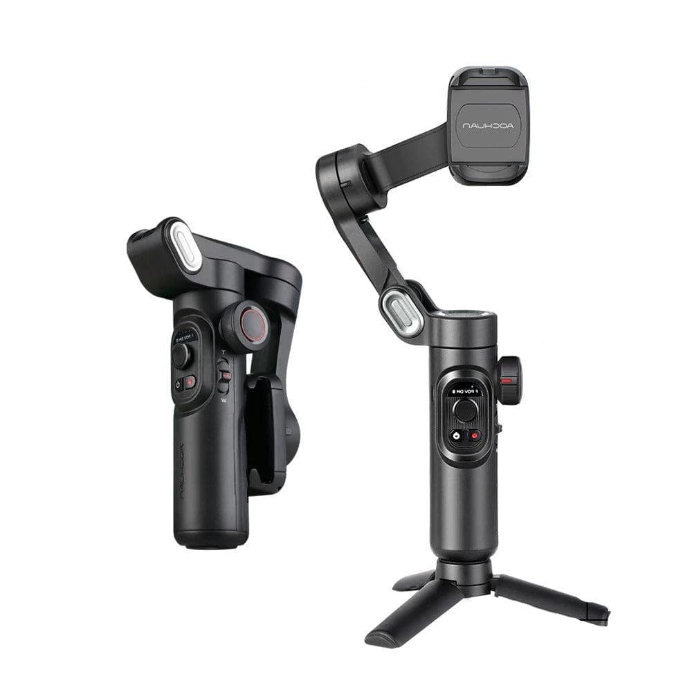 3-Axis Handheld Gimbal Stabilizer with Fill Light - Smartphone Gimbal for iPhone & Android with Face Tracking for TikTok and Vlogs