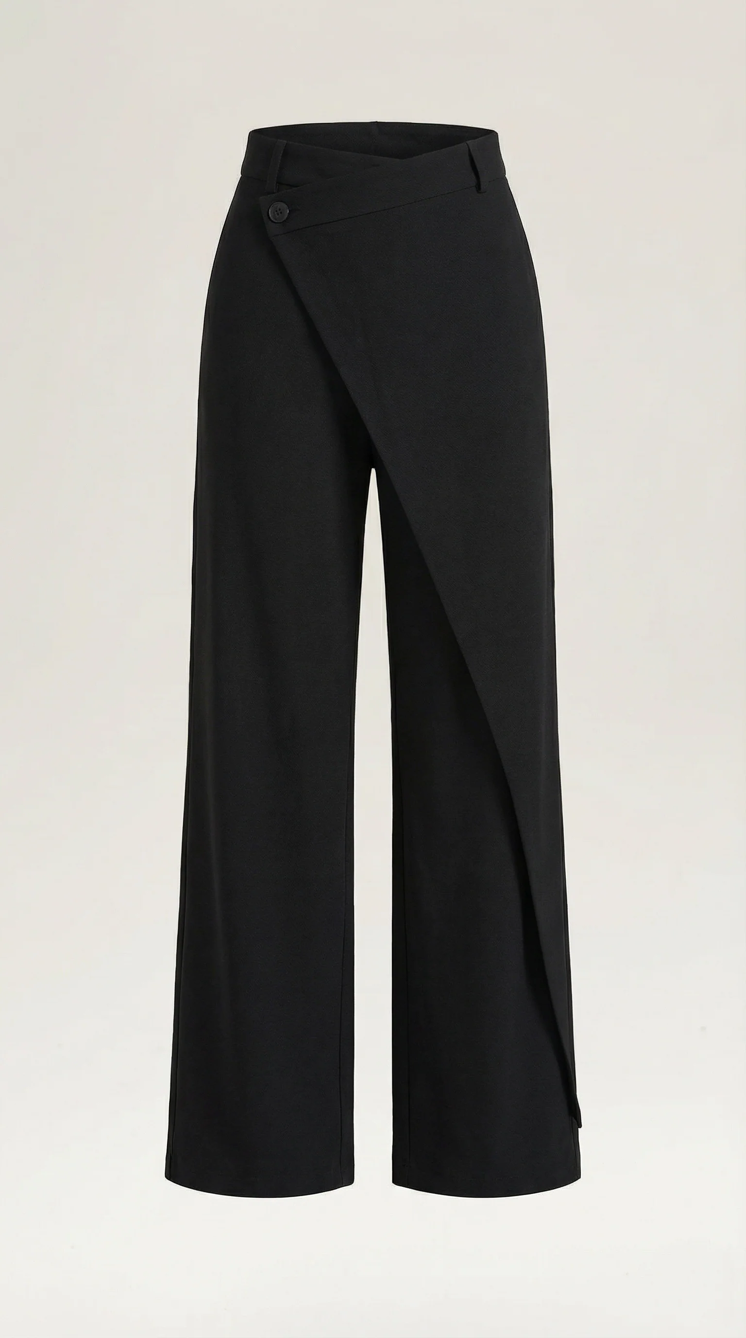 Asymmetrische Hose mit weitem Bein