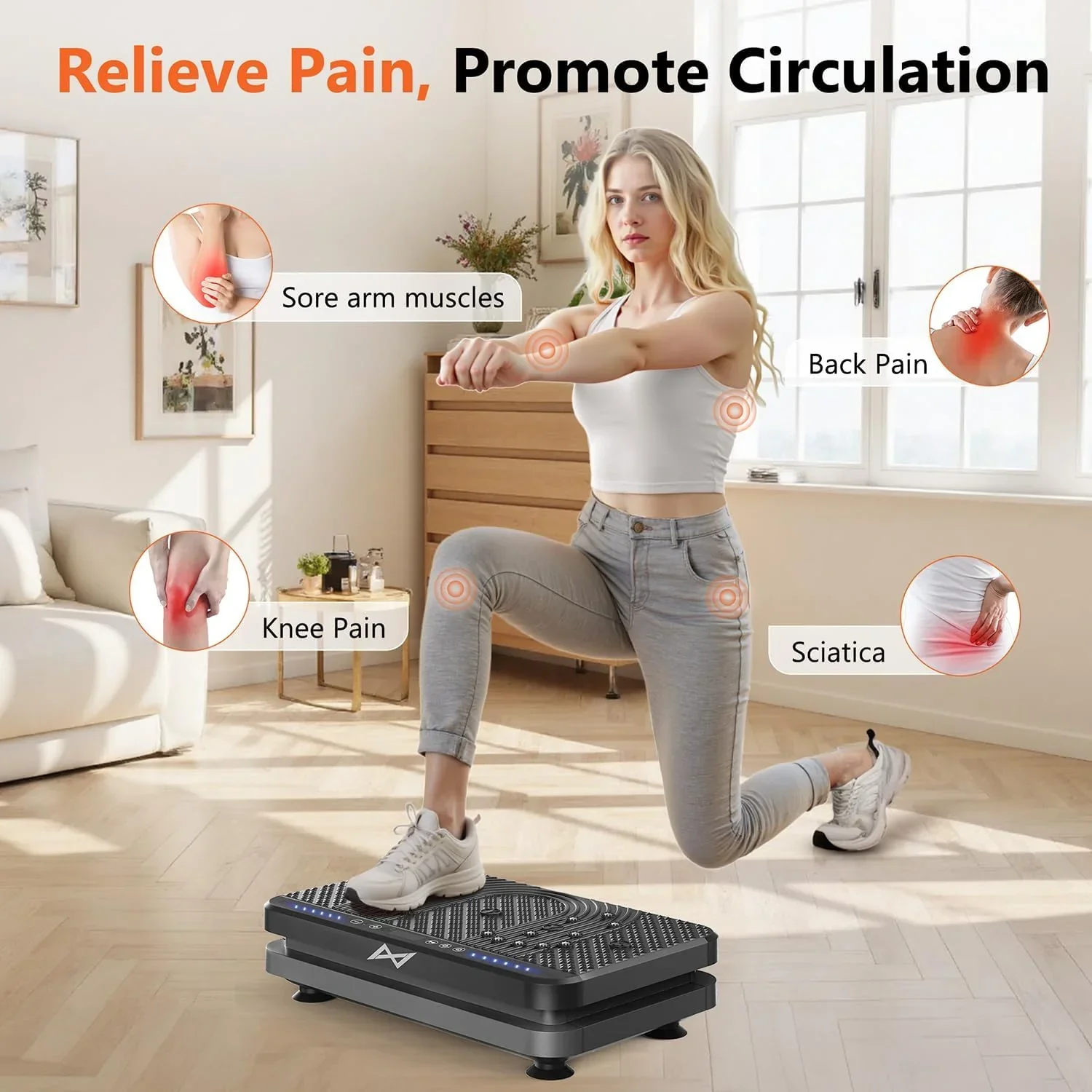 AXV Vibration Plate Fitness Platform Trainer Suitable for men and women to lose weight
