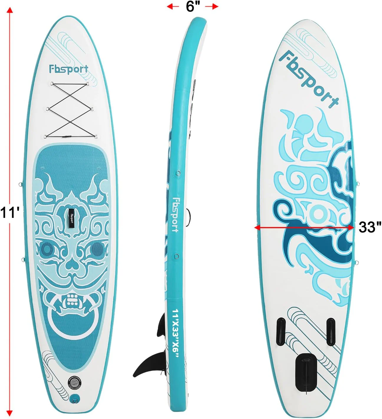 Premium-Stand-Up-Paddle-Board, Yoga-Board mit strapazierf?higem SUP-Zubeh?r und Tragetasche | Breiter Stand, Surf-Kontrolle, rutschfestes Deck, Leine, Paddel und Pumpe f��r Jugendliche und Erwachsene