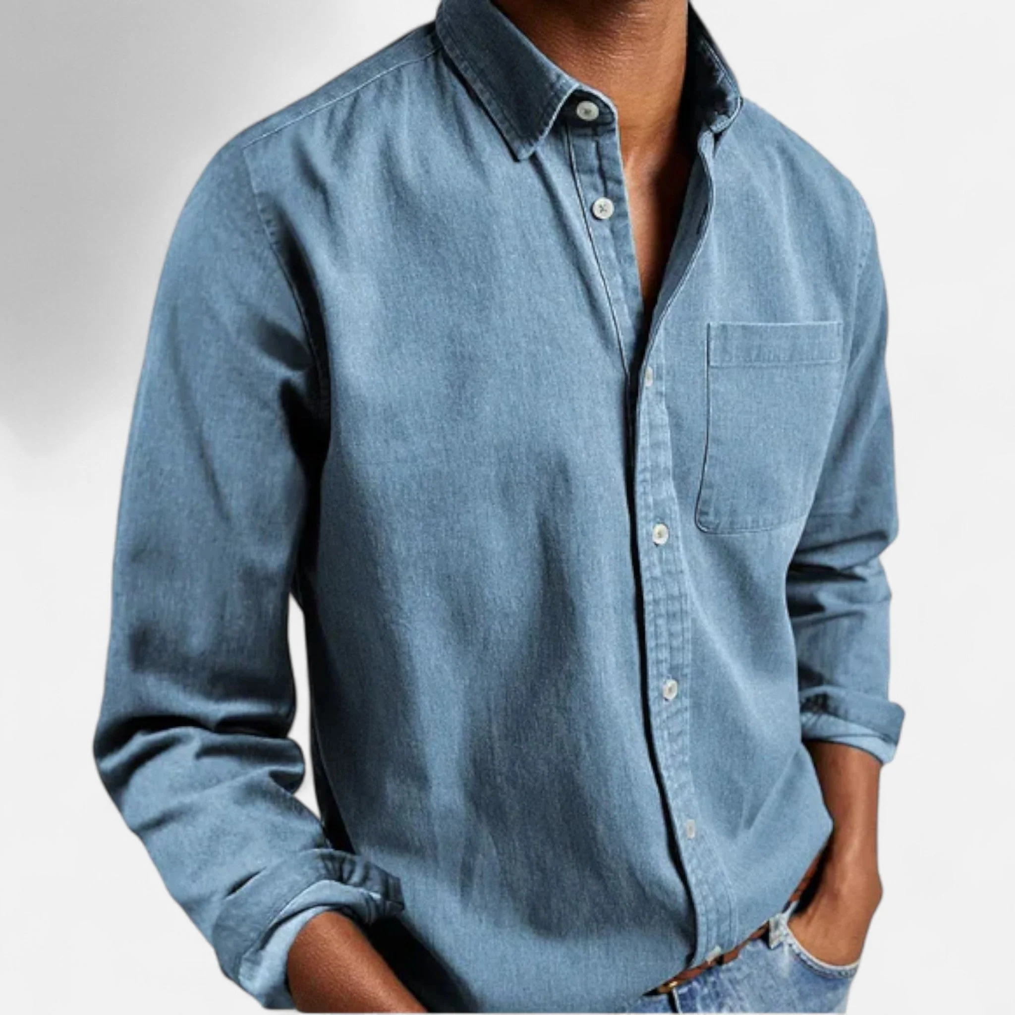 Klassisches Herren-Jeanshemd aus Premium-Baumwolle
