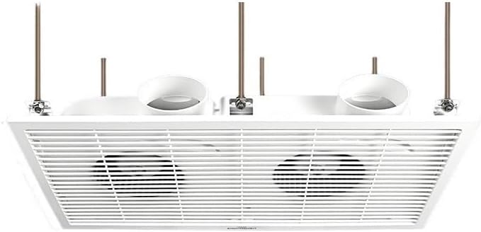 Multifunktionaler Ventilator für Küche und Lager mit abgehängter Decke. Installation eines Hochleistungs-Ventilators für das Badezimmer.