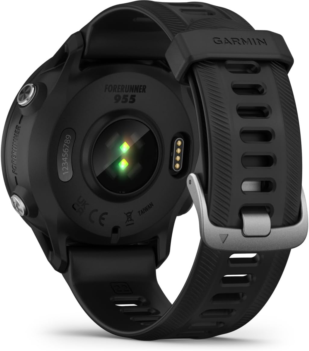 Forerunner 955 Schwarz, 1.3 Zoll, GPS-Uhr, wasserdicht, 32 GB Speicher, Afrika Karte, für Laufen/Joggen