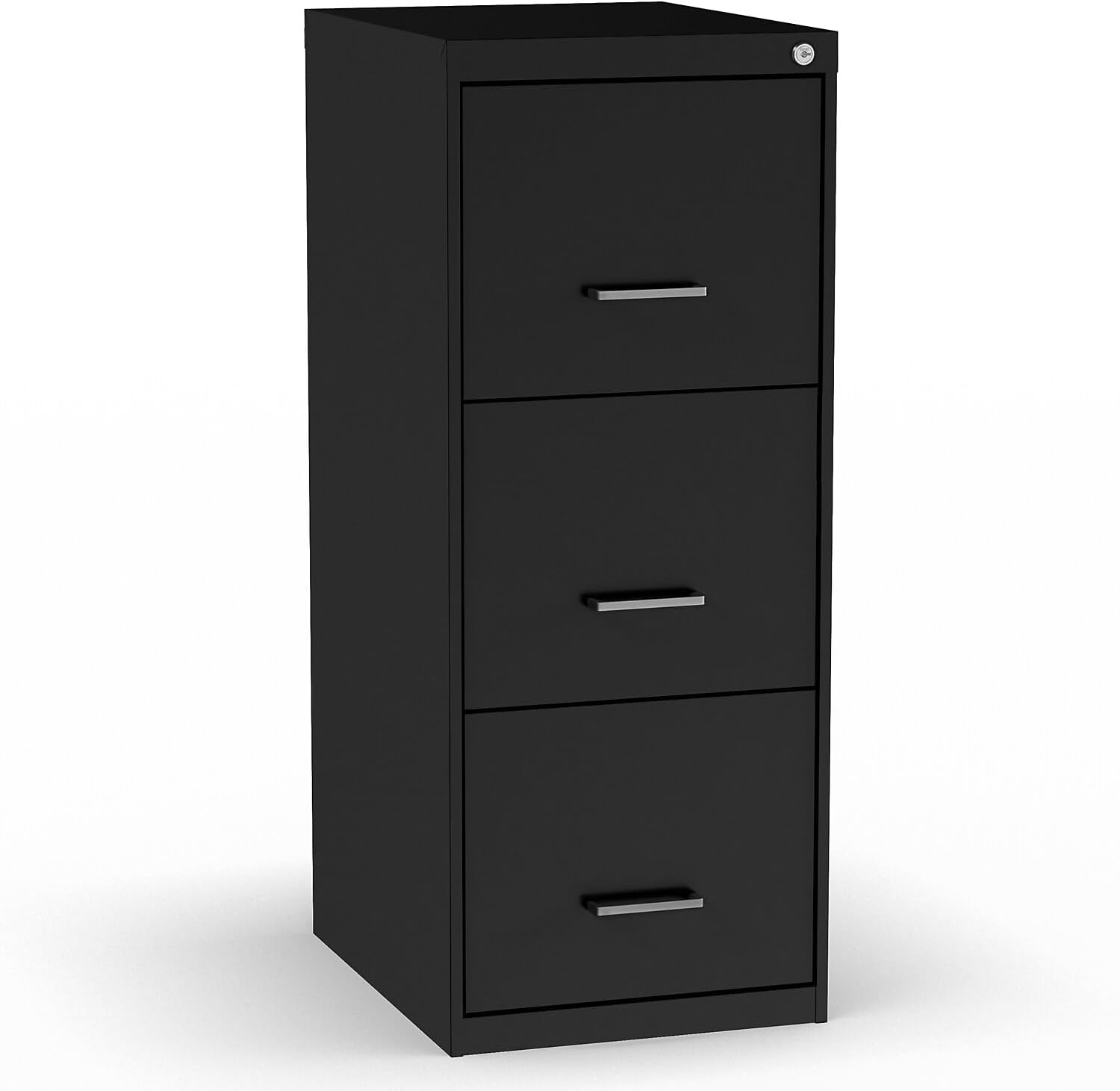 Staples Vertical File Cabinet for Letter/Legal Files, 3-Drawer, Letter/Legal Compatible, Locking, Black
