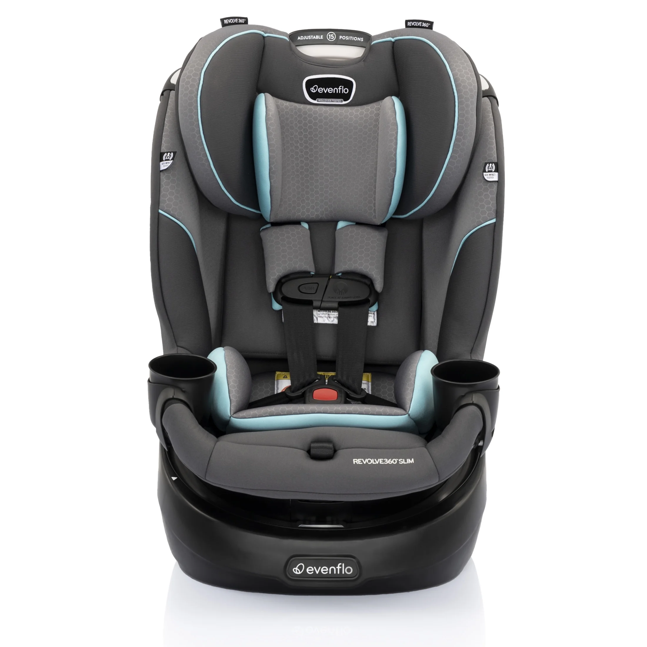 Evenflo Revolve360 Slim 2-in-1 Rotational Car Seat (Carver Blue)