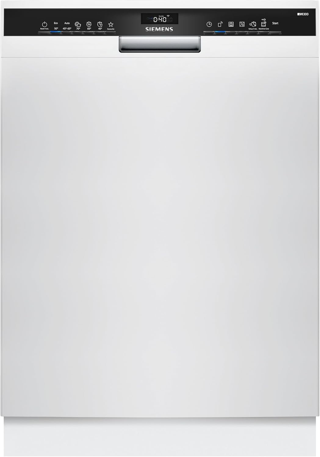 Siemens SN43HW03TE iQ300 Unterbau Geschirrspüler 60 cm, Besteckkorb, smartStart, intensiveZone, varioSpeed Plus - schnelle Reinigung, Silence on Demand, HygienePlus, Home Connect, aquaStop, Weiß