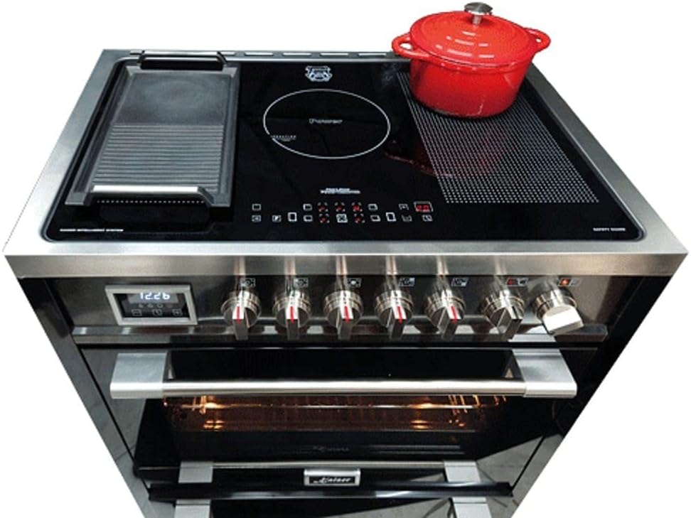 Kaiser Induktions-Standherd HC 93691 IS, Elektro Standherd 90 cm/Kaiser Empire mit Induktionskochfeld /5 Kochzonen/8 Multifunktions-Elektro-Backofen/Selbstreinigung/115 L