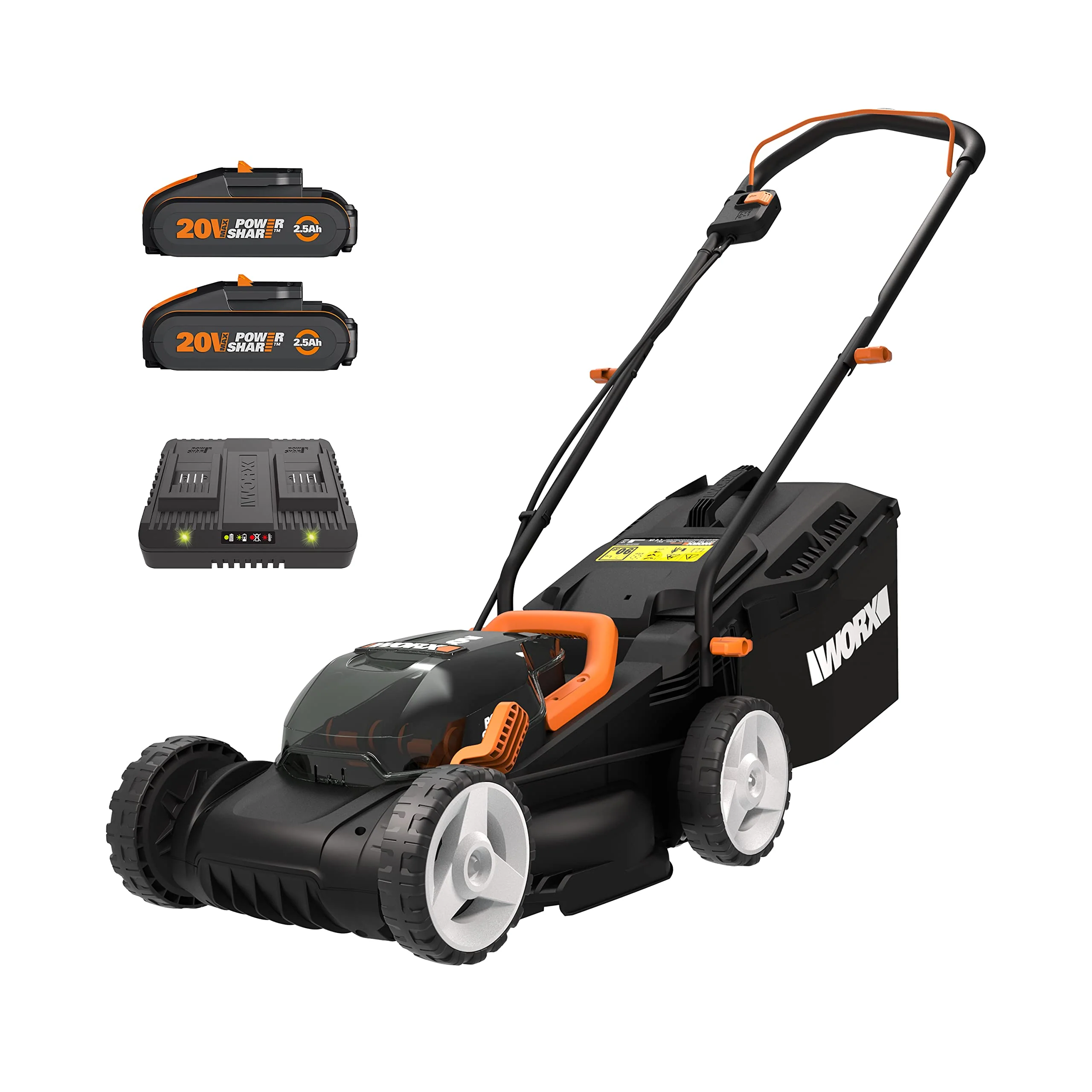 2025 Worx Nitro 34 cm Accugrasmaaier WG779E �C 40V PowerShare PRO met 2 x 2,5 Ah Accu��s & Lader inbegrepen