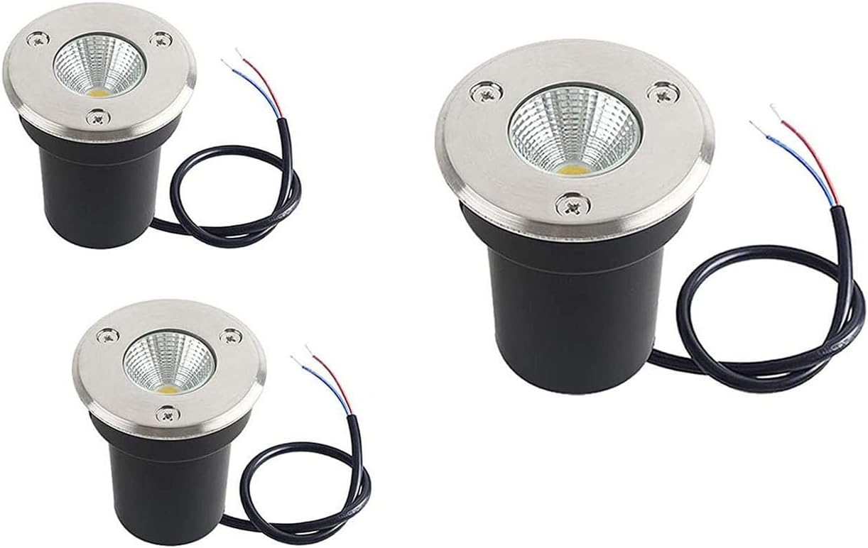 IP67 Wasserdichte Bodeneinbauleuchte, 3 W, RGB-Landschaftsbeleuchtung für Einfahrten, Decks, Terrassen und Stufen, unterirdisches Licht für Innenhof-Dekoration