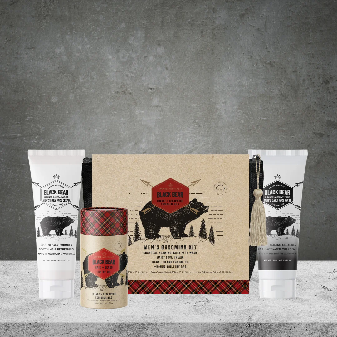 Black Bear Men��s Orange & Cedarwood Grooming Gift Set