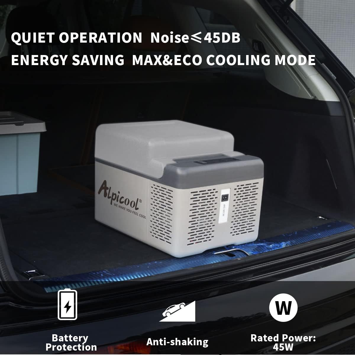 Alpicool C12 12L Cool Box 12 V Mini Fridge Electric Compressor Car Fridge Camping Freezer Box Small Portable for Car, Truck, Boat, RV with USB Connection