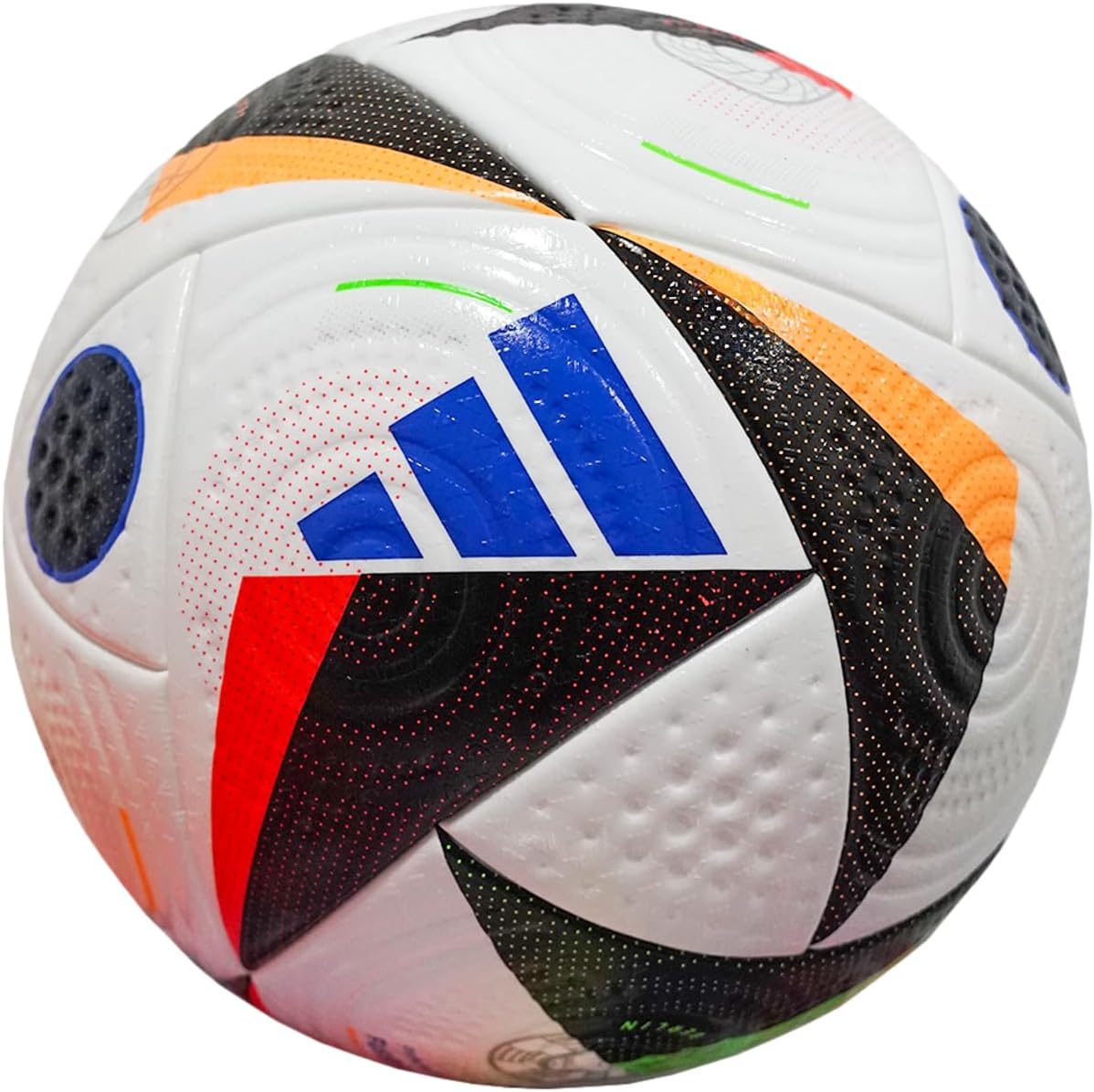 adidas EURO24 Pro PNC Fußball, Unisex, für Erwachsene, Weiß/Schwarz/Glory Blue, Größe 5