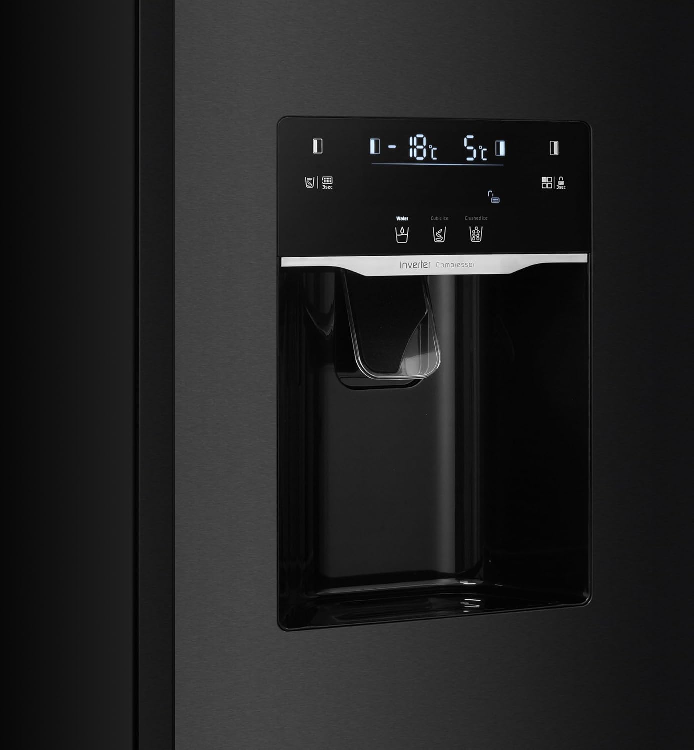 GEDTECH Réfrigérateur Américain GSBSA513DX Side by Side 513L - Distributeur d'eau et machine à glaçons automatique
