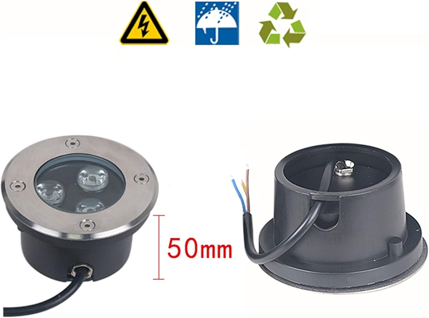 Wasserdichte LED-Deckleuchten für den Außenbereich, Garten, Terrasse und Innenhof, energieeffizient mit einfacher Installation