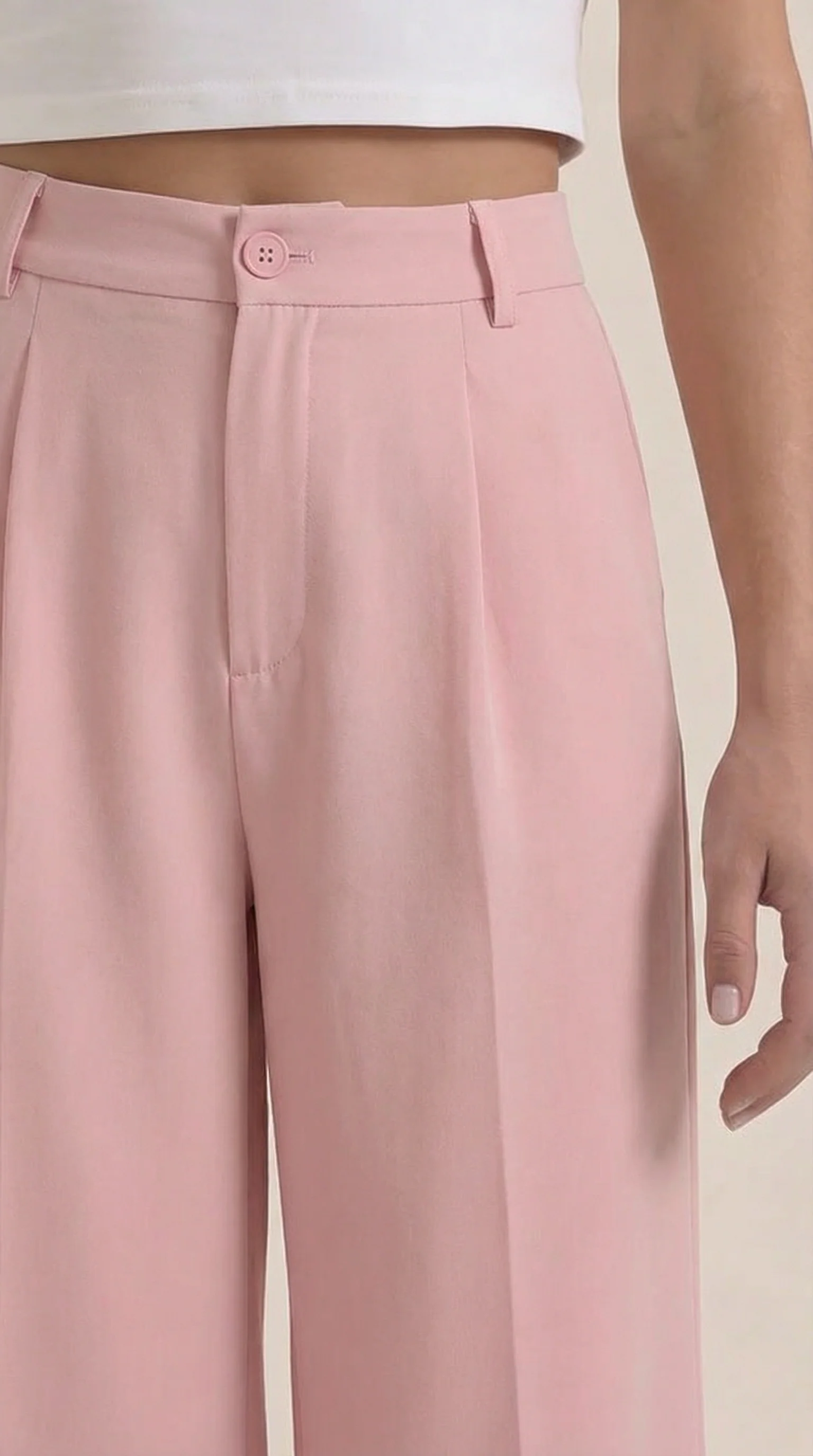 High Waist Stoffhose
