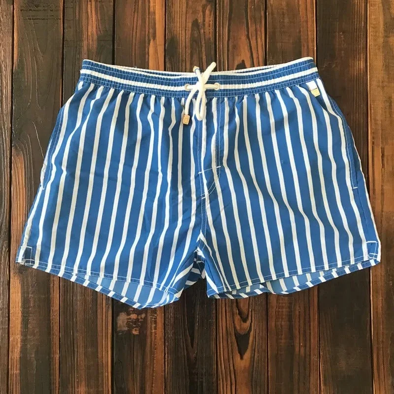 Herren-Badeshorts �C Schnelltrocknendes gestreiftes Design