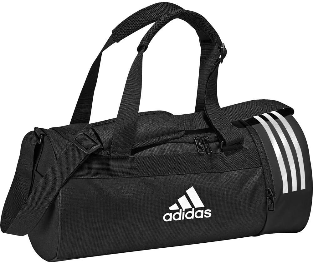 adidas Erwachsene Sporttasche Convertible 3 Stripes S, Black/White, 48 x 23 x 23 cm, CG1532