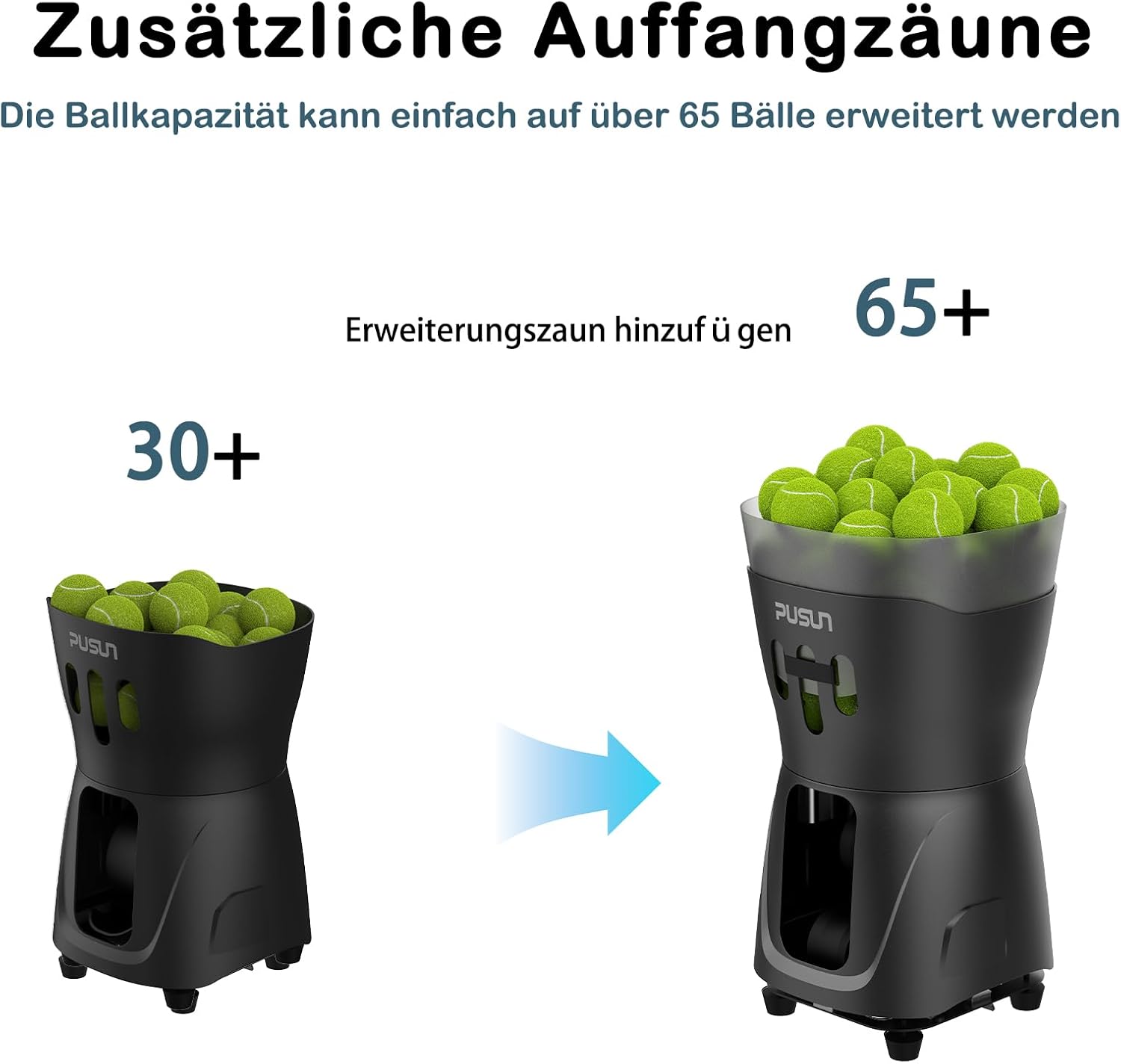 PT-MINIPro Tragbare Tennisballmaschine - Leichte Indoor-Tennismaschine mit APP-Steuerung, 65-Ball-Kapazität & Lehrsystem, Intelligenter Tennistrainer für Schulen (3-5 Stunden Akku)