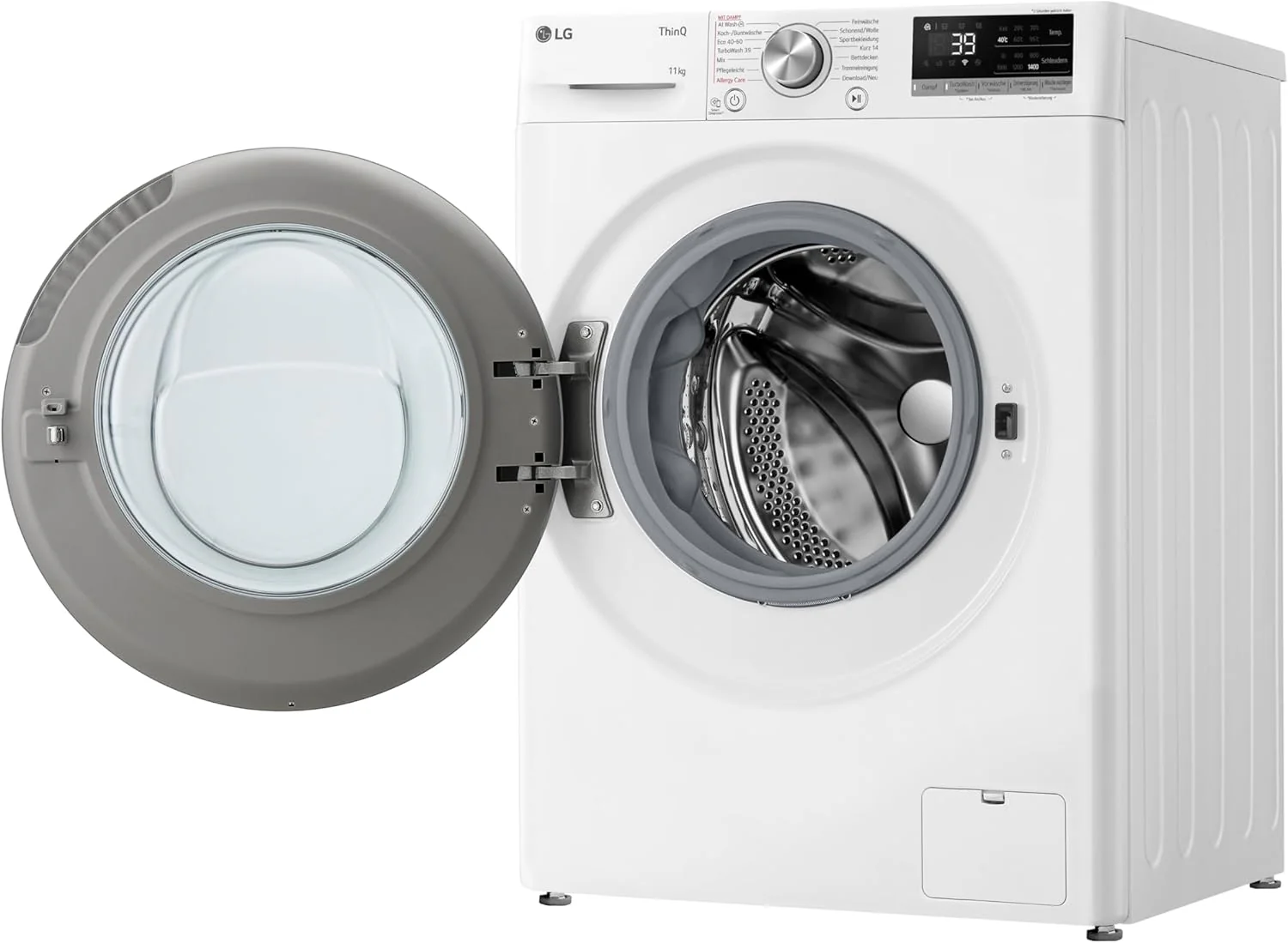 LG F4WV7080, Klasse A, Voorlader Wasmachine 8 kg, 1400 tpm, AI Direct Drive, Wi-Fi, Dieptereiniging met Stoom, Grote Capaciteit, TRIPLE A, Veiligheidsglas Buitendeur, 62 x 60 x 85 cm ? Wit
