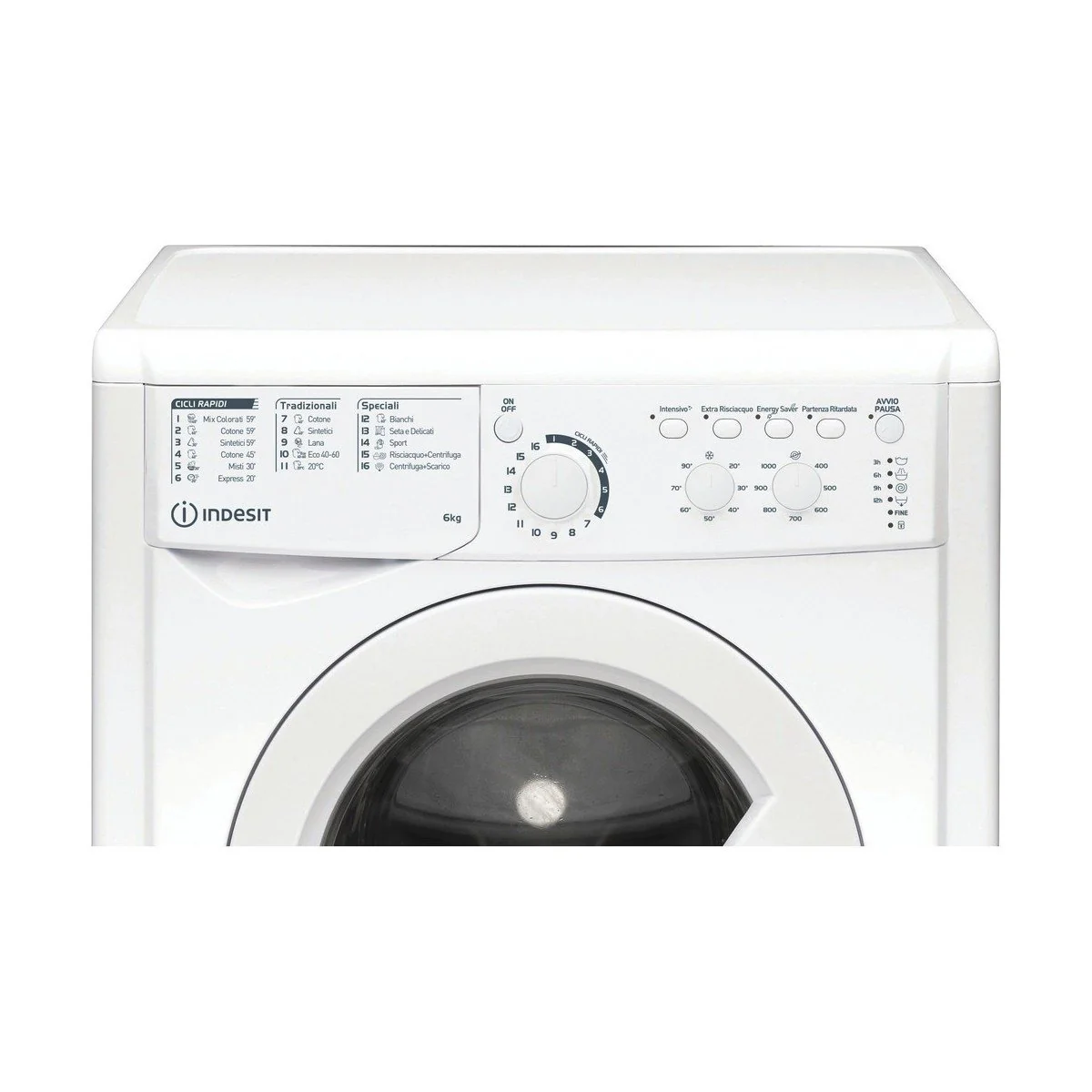 Lavatrice a Carica Frontale Indesit 6 kg EWC 61051 W IT N 1000 Giri Classe F (A85xL59,5xP51,7) EWC61051WITN