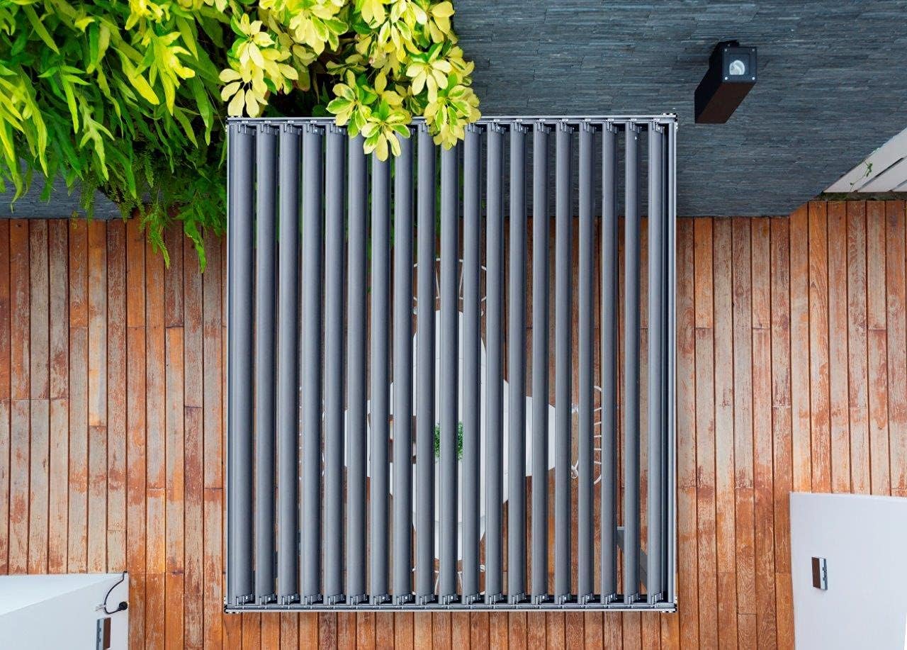 Mirador Basic Pavillon 3 x 3 m Wasserdicht - Pergola mit Lamellendach - Aluminium/Stahl Terrassenüberdachung - Schwarz - 88MM