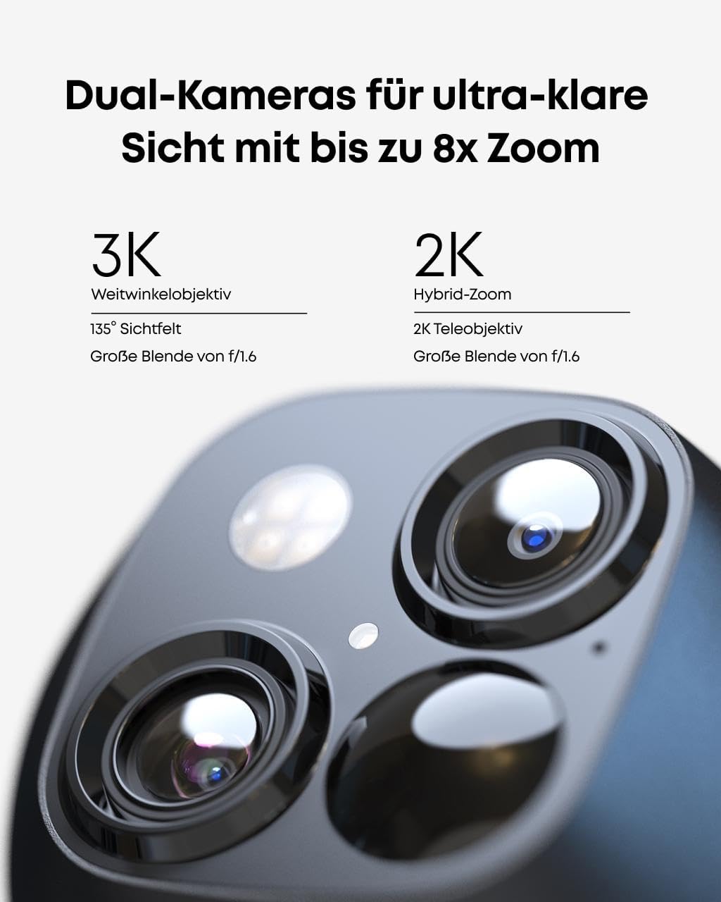 eufy Security SoloCam 2pack, Überwachungskamera aussen solar, 360°-Überwachung, Keine Toten Winkel, Überwachungskamera aussen mit 2,4-GHz-WLAN, Gebührenfreie Nutzung, HomeBase 3 kompatibel