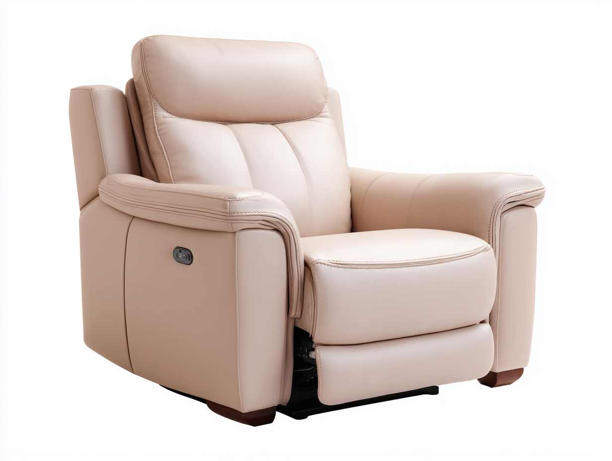 Liegesessel-Kunstleder-101 x 93 x 106 cm-Beige-Moderner Stil