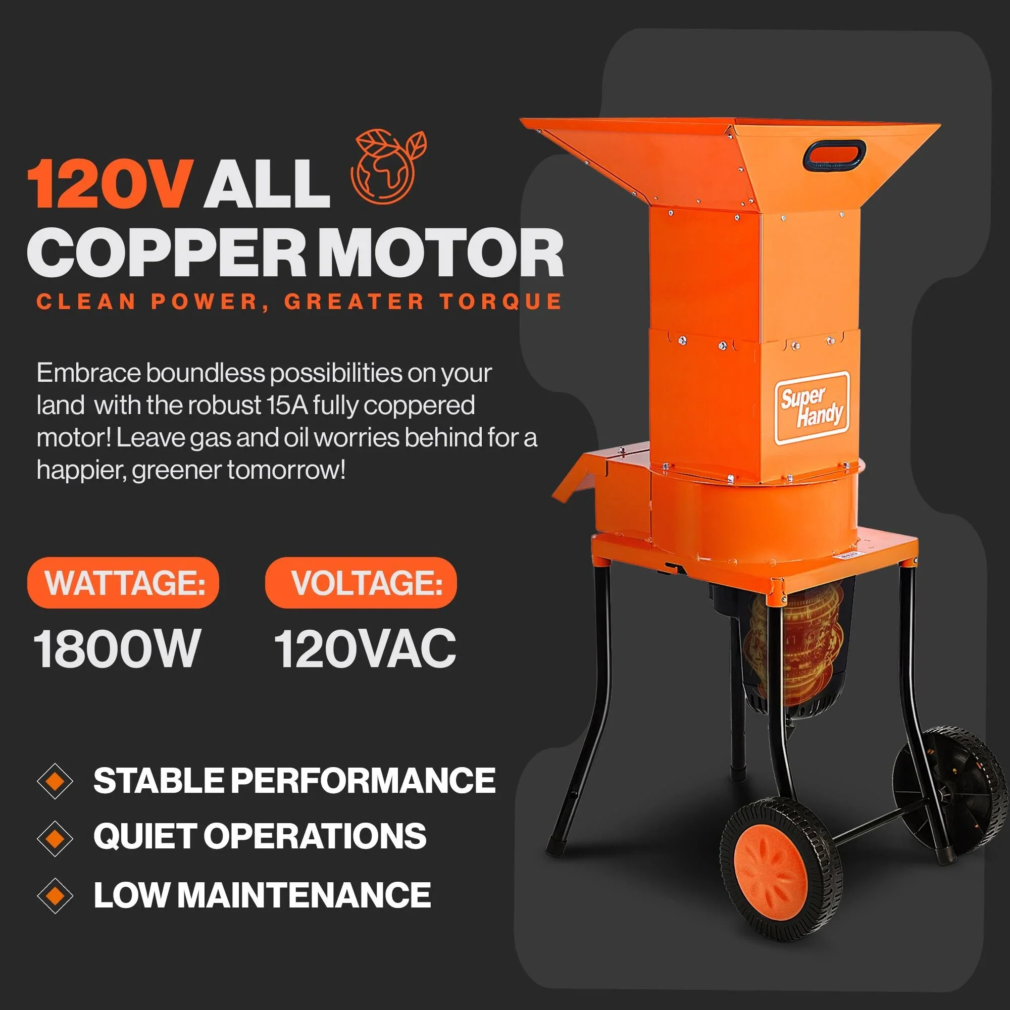 SuperHandy Heavy Duty Electric Shredder & Mulcher GUO056