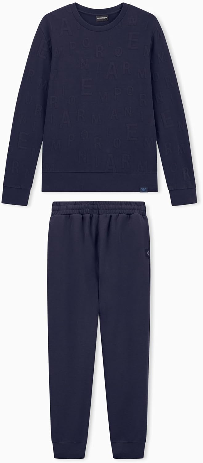 Emporio Herren Embossed Terry Tracksuit Trainingsanzug