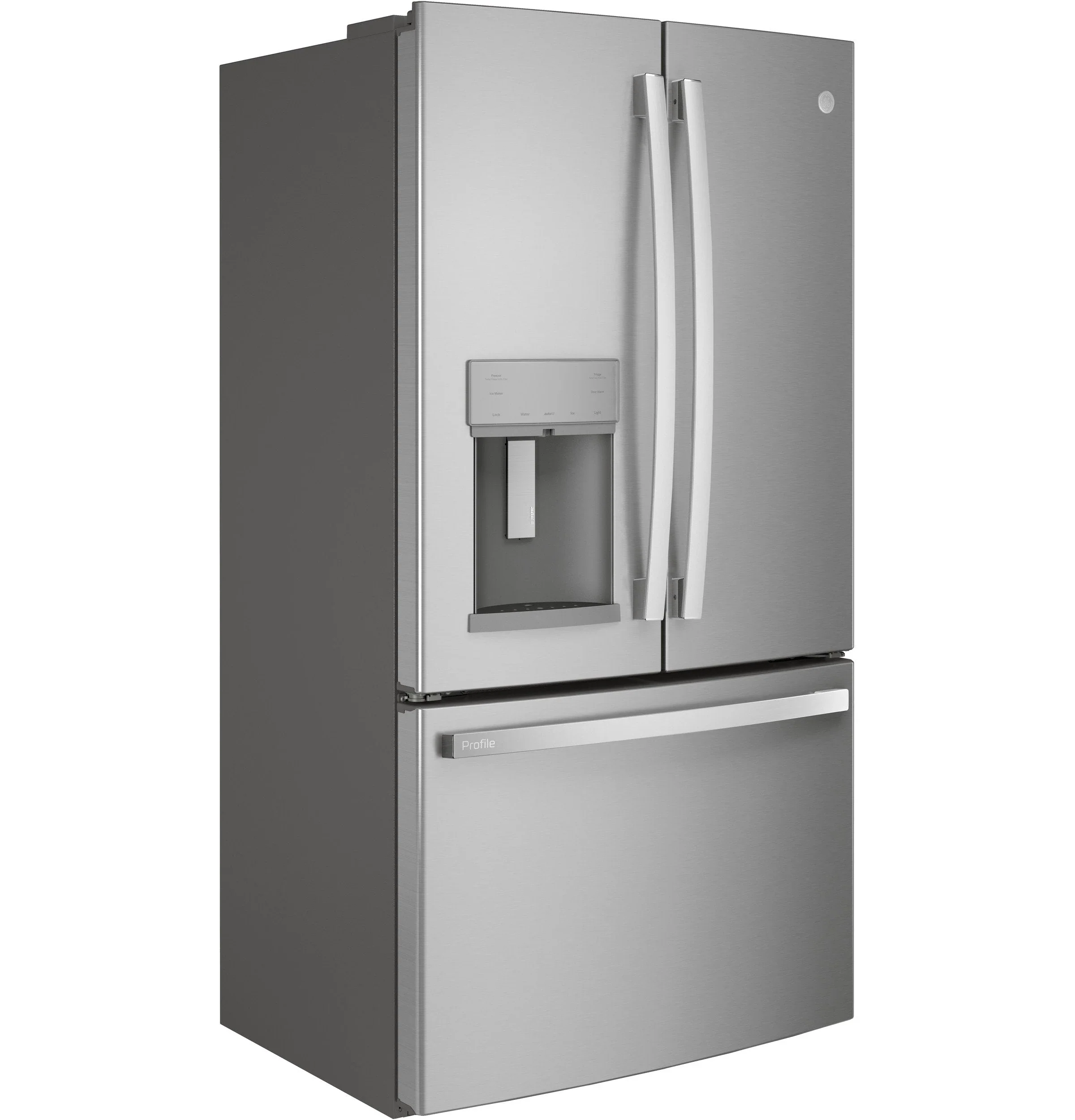 2025 Refrigerador French Door GE Profile™ Series ENERGY STAR® de 27.7 pies cúbicos, resistente a huellas dactilares, con llenado automático manos libres
