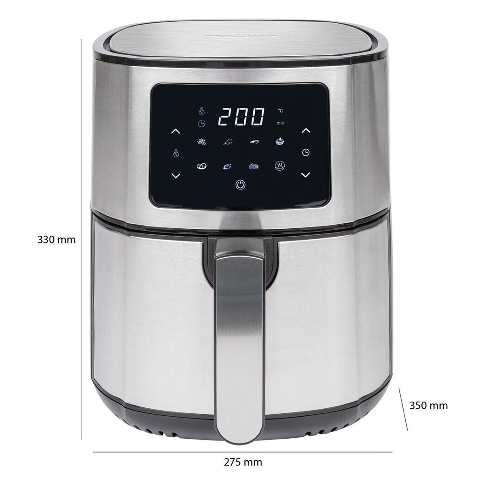 ProfiCook PC-FR 1239 H heteluchtfriteuse 5,5 l zwart, roestvrij staal
