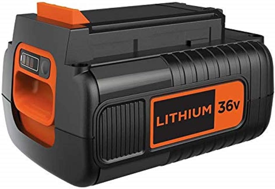 BLACK+DECKER Rasentrimmer mit Akku und Ladegerät - Freischneider - Rasenkantenschneider 36V 2,5Ah, Schnittbreite 33 cm, kohlebürstenloser Motor, mit Fadenverlängerung, Variable Drehzahl BCSTA536L1