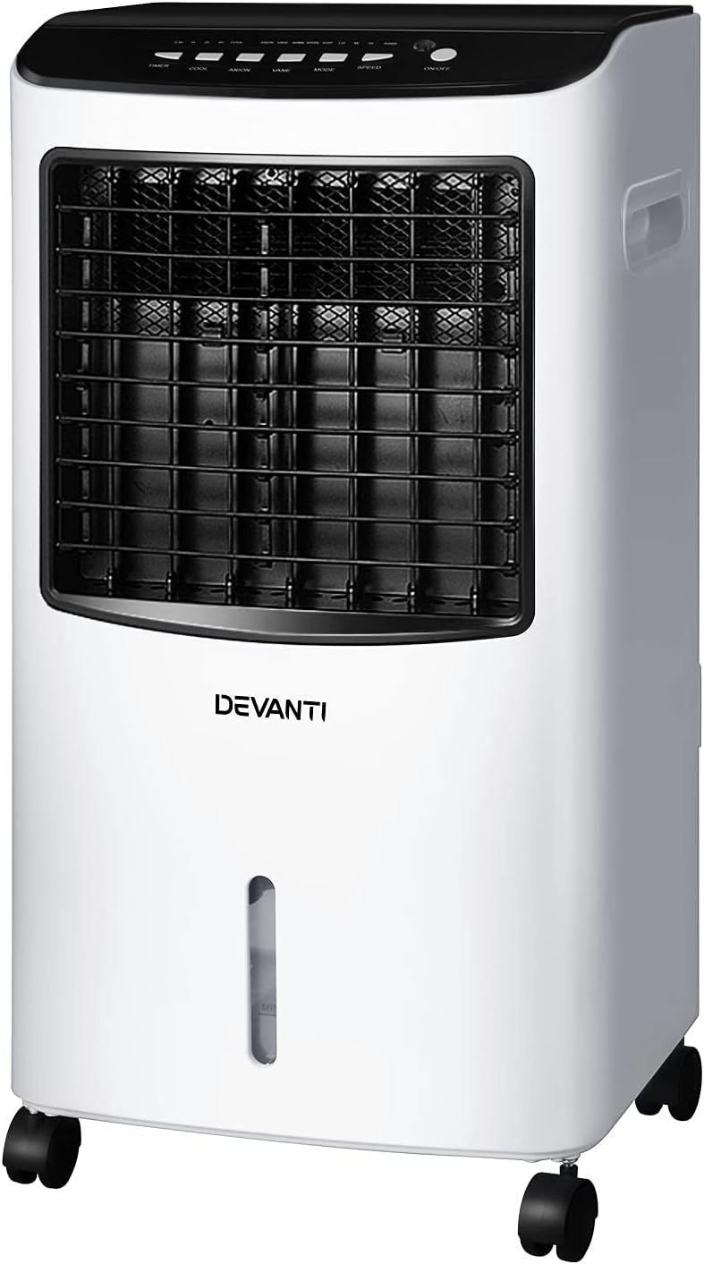 Devanti 4-in-1 Portable Air Conditioner with Remote and LED - White