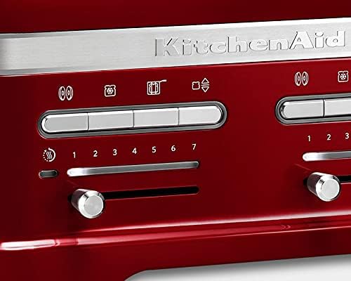 KitchenAid Toaster für 4 Scheiben mit Sandwich-Zange | Artisan | Retro Toast Machine | Verschiedene Funktionen und Bräunungsstufen | Rot