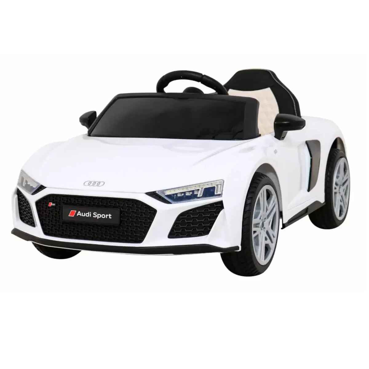 Licensed Audi R8 Sport Latest Facelift Kids New Shape 12V Ride On Car - White