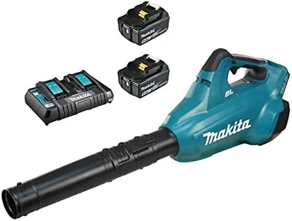 Makita DUB362PT2 Bladblazer, 36 V, 2 Li-ionaccu's, 18 V, 5,0 Ah, +DC18RD-oplader, groen