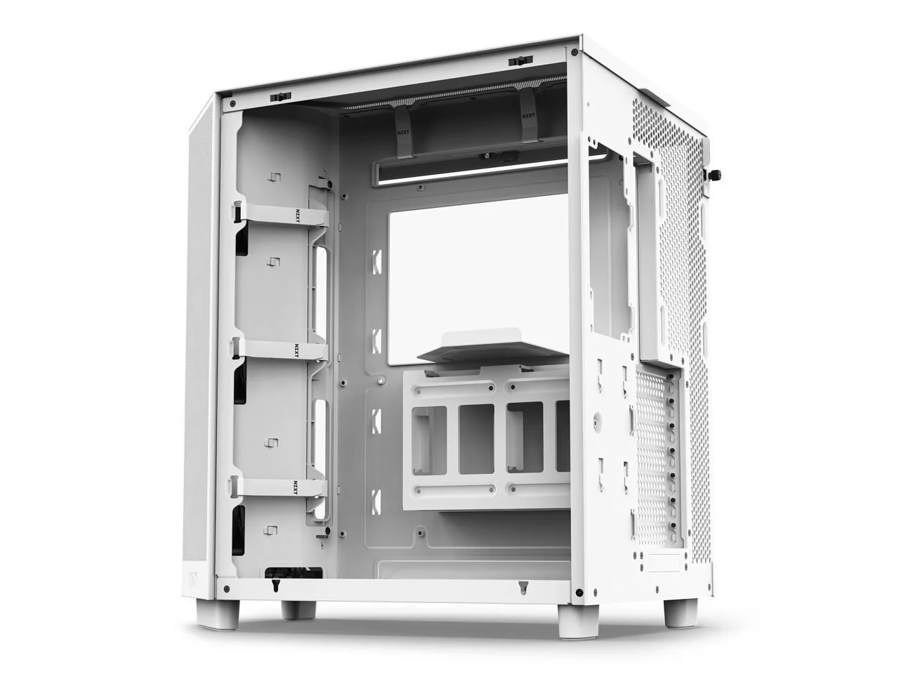 NZXT H6 FLOW Compact Dual-Chamber Mid-Tower Behuizing met Airflow, Wit, CC-H61FW-01