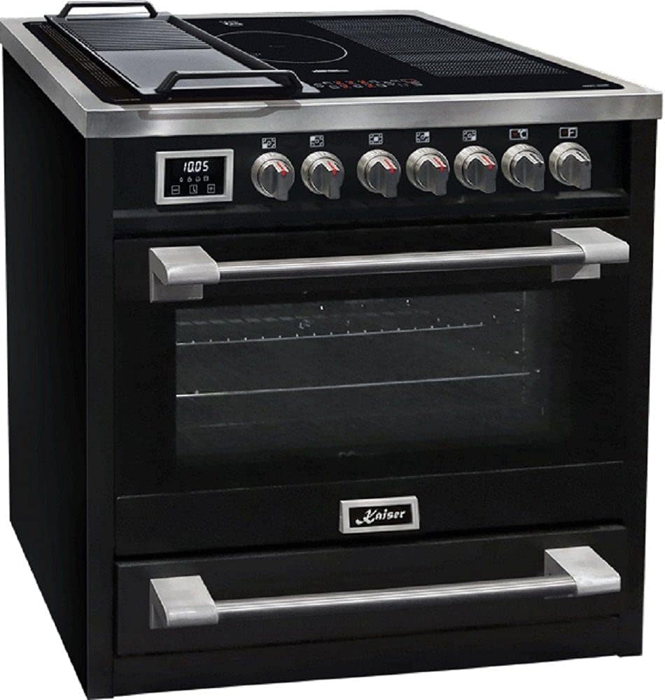 Kaiser Induktions-Standherd HC 93691 IS, Elektro Standherd 90 cm/Kaiser Empire mit Induktionskochfeld /5 Kochzonen/8 Multifunktions-Elektro-Backofen/Selbstreinigung/115 L
