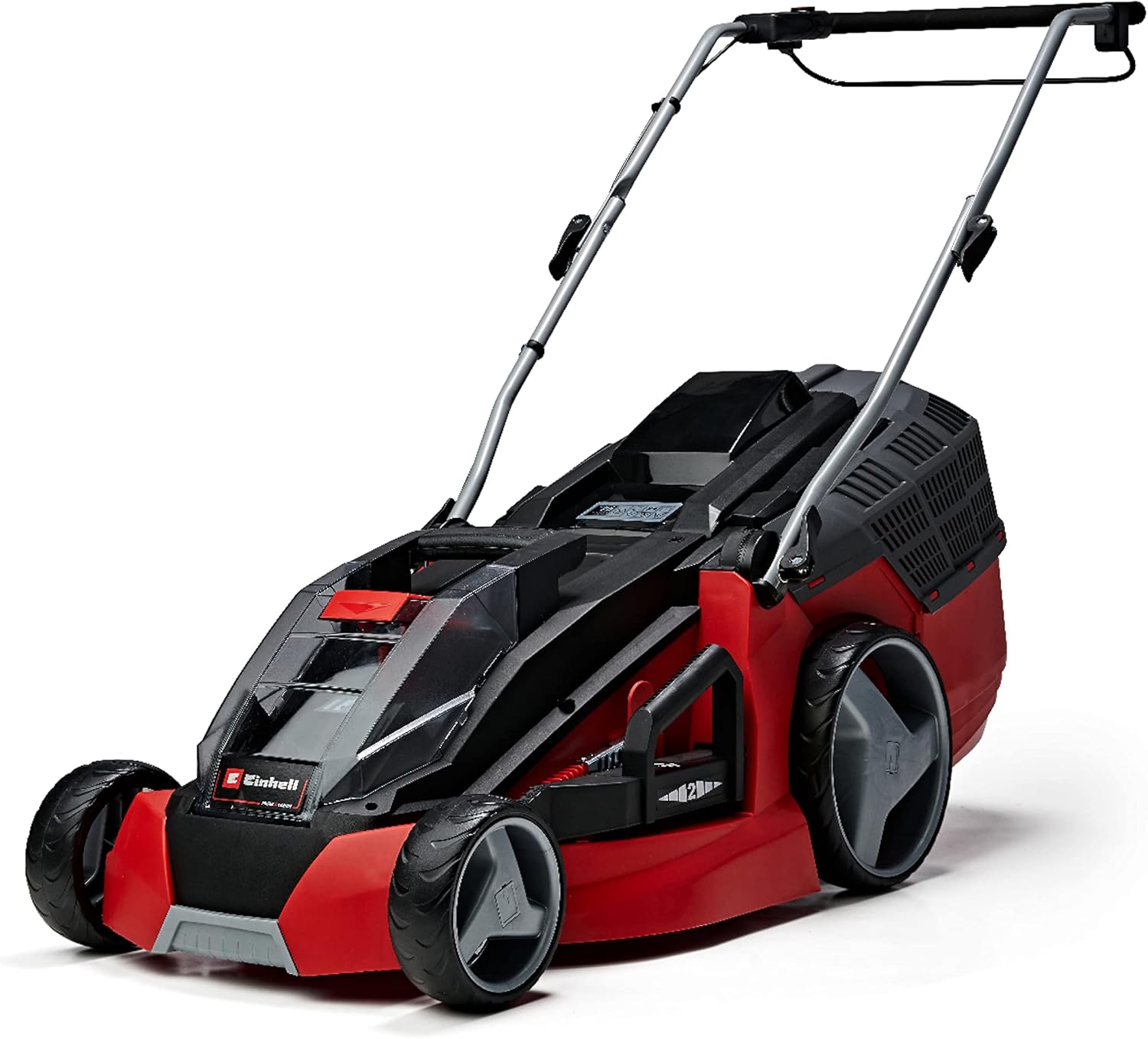 Einhell Akku-Rasenmäher GE-cm 43 Li M Kit Power X-Change (36V, 43 cm Schnittbreite, bis 600 m2, Brushless, Mulch-Kit, 63L Fangkorb, 25-75 mm Schnitthöhe, inkl. 2X 4,0Ah + 2X Ladegerät)