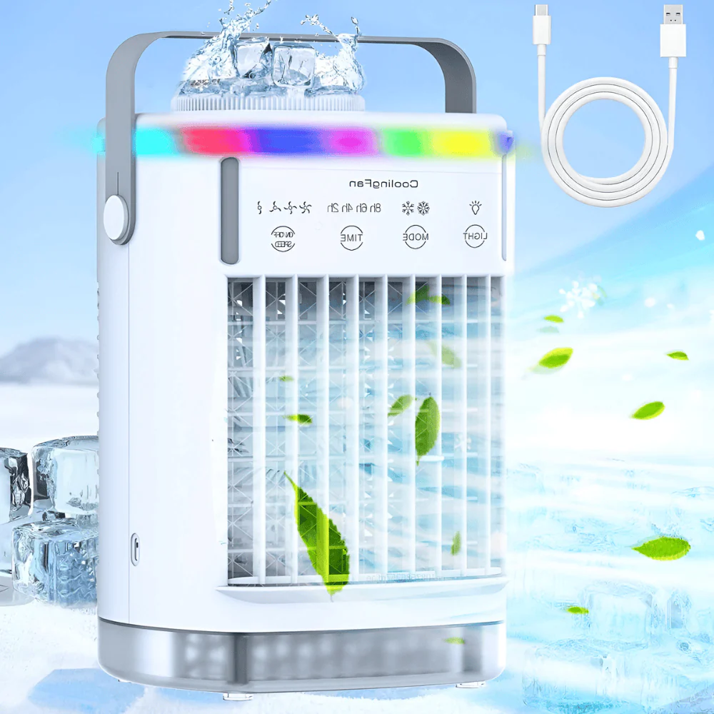 Mini Humidifier Fan Air Cooler | Refreshing Mini Air Cooler for Relaxing Moments