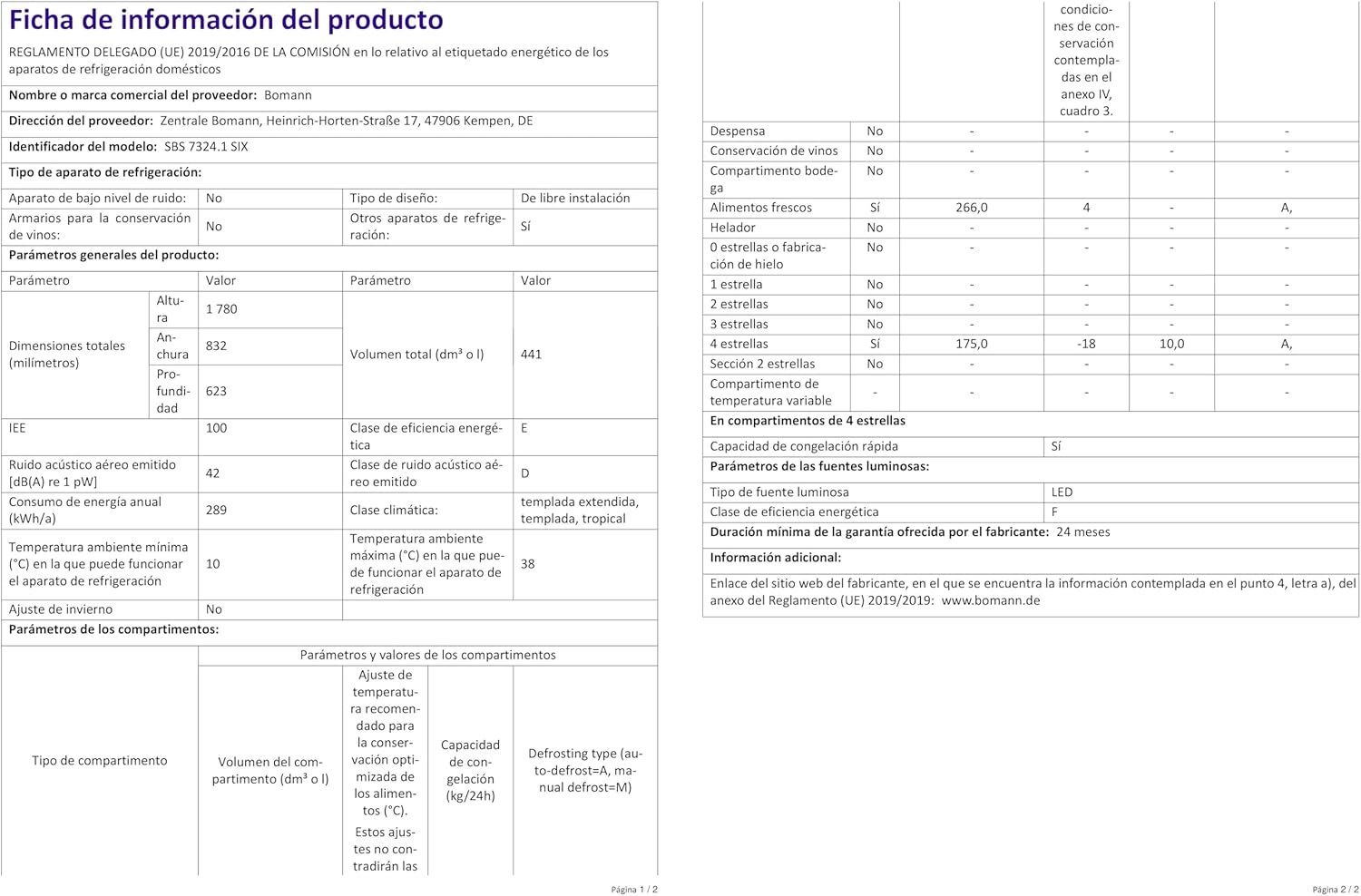Bomann® Kühlschrank mit Gefrierfach | No-Frost Gefrierteil | 186cm Kühlschrank | 39dB | Kühl Gefrierkombination mit MultiAirflow | 320L | Kühl Gefrierkombination No-Frost | KG 7361 schwarz-inox