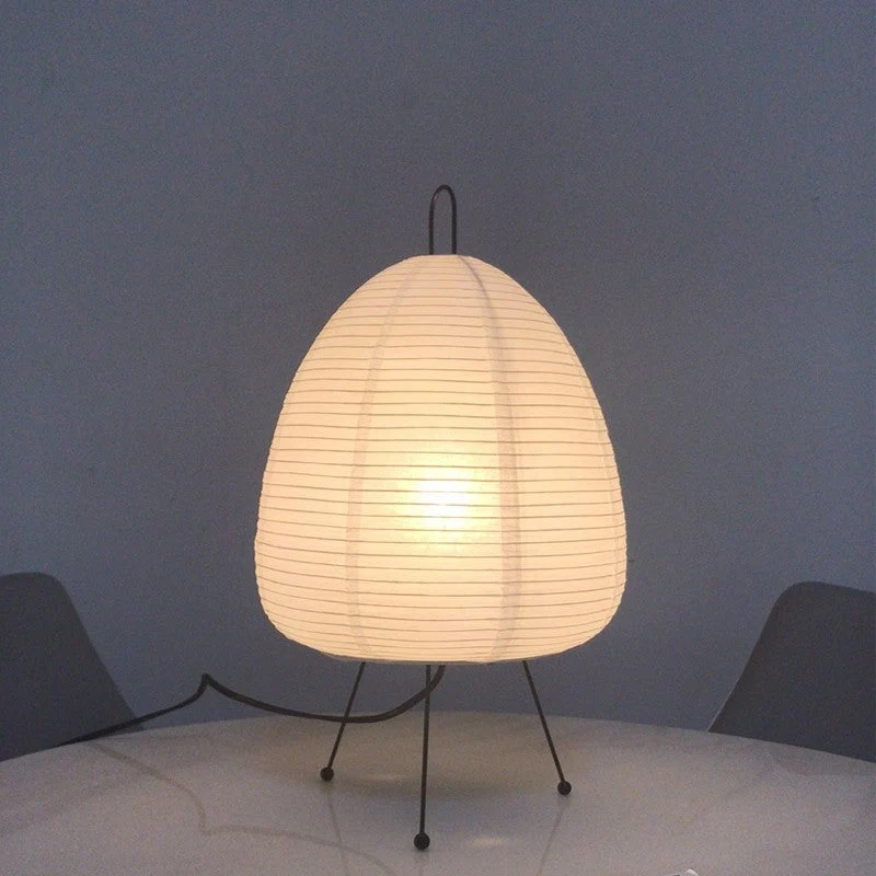 Japanische Retro-Tischlampe aus Reispapier