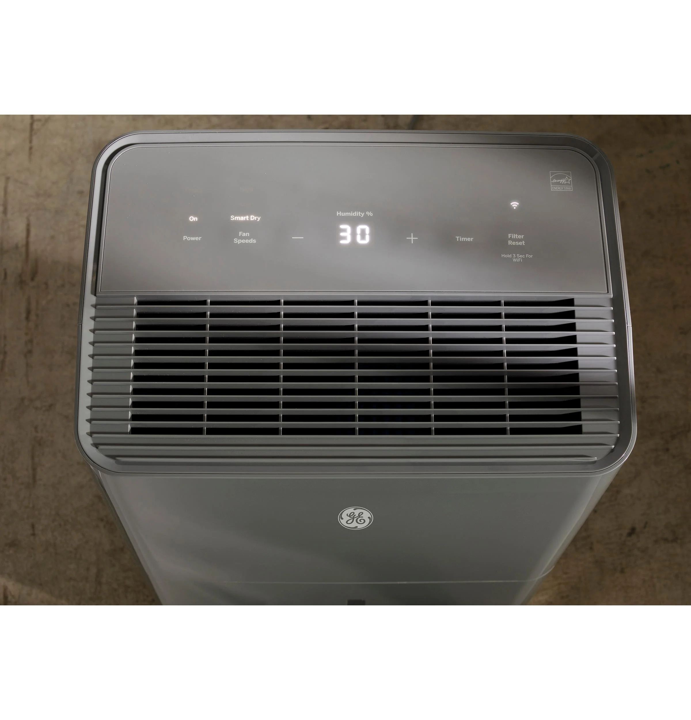 2025 Ge Appliances AWYR50LC Ge? Draagbare Slimme Energy Star? Ontvochtiger van 50 Pinten met Smart Dry-functie voor Vochtige Ruimtes