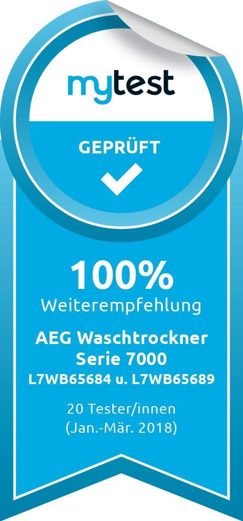 AEG L7WBA60680 Waschtrockner / DualSense - schonende Pflege / 8 kg Waschen / 5 kg Trocknen / D / energiesparend / Mengenautomatik / Nachlegefunktion / ProSteam - Auffrischfunktion / 1600 U/min