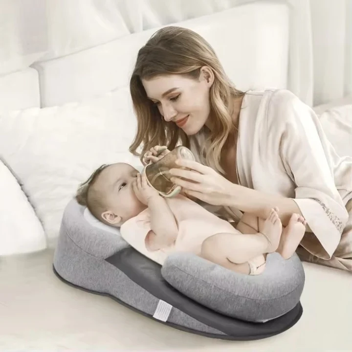 Ergonomisches Baby-Lagerungskissen für Neugeborene | Atmungsaktives Schlafkissen aus Baumwolle zur sicheren Körperhaltung