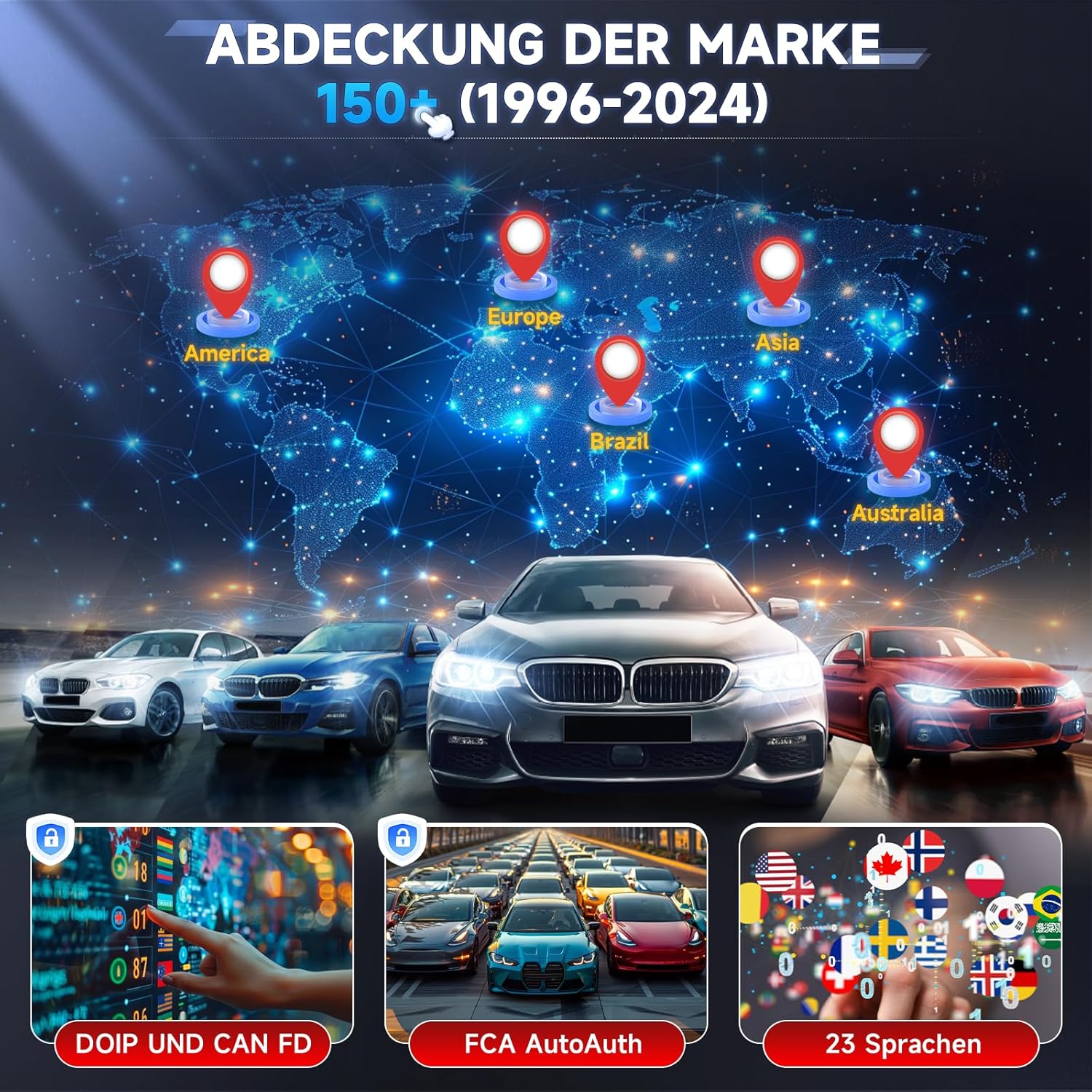Launch CRP123I V2.0 OBD2 Diagnosegerät Auto, 4 Systeme Auslesegerät Auto, Launch Diagnosegerät mit Öl/EPB/DPF/SAS/BAS/BMS/Drosselklappe Reset, Auto VIN, Batterie-Test, Lebenslanges Update Scan Tool